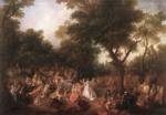 Nicolas Lancret - paintings - Fete in a Wood