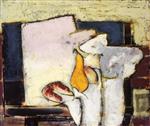 Alfred Henry Maurer  - Bilder Gemälde - Yellow Pear and Roll