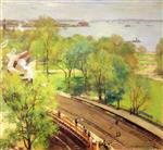 Willard Leroy Metcalf - Bilder Gemälde - Battery Park - Spring