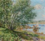 Willard Leroy Metcalf - Bilder Gemälde - Birches in June