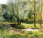 Willard Leroy Metcalf - Bilder Gemälde - Boys Fishing