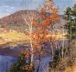 Willard Leroy Metcalf - Bilder Gemälde - Closing Autumn