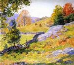 Willard Leroy Metcalf  - Bilder Gemälde - Hillside Pastures