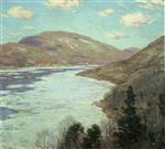 Willard Leroy Metcalf  - Bilder Gemälde - Hudson River in February