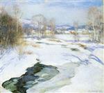 Willard Leroy Metcalf  - Bilder Gemälde - Icebound Brook