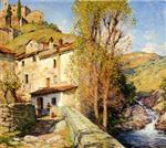 Willard Leroy Metcalf  - Bilder Gemälde - Old Mill, Pelago, Italy 66§74