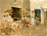 Willard Leroy Metcalf  - Bilder Gemälde - Pottery Shop at Tunis