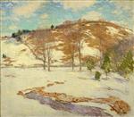 Willard Leroy Metcalf  - Bilder Gemälde - Snow in the Foothills