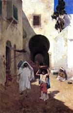 Willard Leroy Metcalf  - Bilder Gemälde - Street Scene, Tangiers