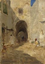 Willard Leroy Metcalf  - Bilder Gemälde - Street Scene, Tunis