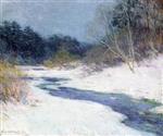 Willard Leroy Metcalf  - Bilder Gemälde - Thawing Brook (No. 3)