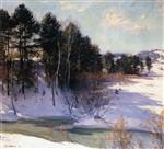 Willard Leroy Metcalf  - Bilder Gemälde - Thawing Brook