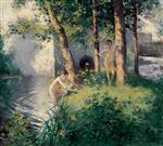 Willard Leroy Metcalf  - Bilder Gemälde - The Bathing Pool