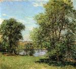 Willard Leroy Metcalf  - Bilder Gemälde - The Boat Landing