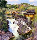 Willard Leroy Metcalf  - Bilder Gemälde - The Falls