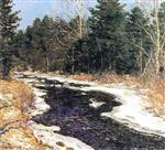 Willard Leroy Metcalf  - Bilder Gemälde - The First Thaw