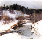 Willard Leroy Metcalf  - Bilder Gemälde - The Frozen Pool, March