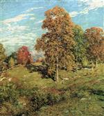 Willard Leroy Metcalf  - Bilder Gemälde - The Golden Hour