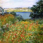 Willard Leroy Metcalf  - Bilder Gemälde - The Poppy Garden