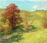Willard Leroy Metcalf  - Bilder Gemälde - The Red Oak (No.2)