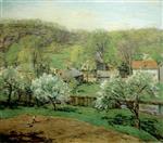 Willard Leroy Metcalf  - Bilder Gemälde - The Village in Late Spring