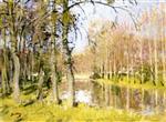 Pierre Eugène Montézin - Bilder Gemälde - A Fisherman, Morning in Spring