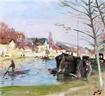 Pierre Eugène Montézin - Bilder Gemälde - Banks of the Seine near Saint-Mammes