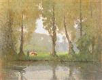 Pierre Eugène Montézin  - Bilder Gemälde - Cows by a Pond