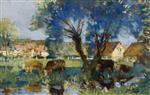 Pierre Eugène Montézin  - Bilder Gemälde - Cows by the Water