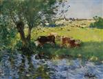 Pierre Eugène Montézin  - Bilder Gemälde - Cows in the Willow's Shade