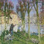 Pierre Eugène Montézin  - Bilder Gemälde - Laundress Hanging Washing