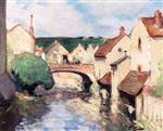 Pierre Eugène Montézin  - Bilder Gemälde - Laundries on the Banks of the River