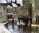 Pierre Eugène Montézin  - Bilder Gemälde - Leaving Mass at Dreux