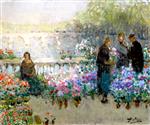 Pierre Eugène Montézin  - Bilder Gemälde - Quay with Flowers