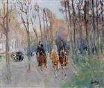Pierre Eugène Montézin  - Bilder Gemälde - Riders in Bois de Boulogne