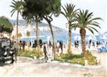 Pierre Eugène Montézin  - Bilder Gemälde - The English Promenade, Nice
