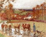 Pierre Eugène Montézin  - Bilder Gemälde - The Return of the Herd after the Rain (Creuse)