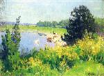 Pierre Eugène Montézin  - Bilder Gemälde - View of a Pond