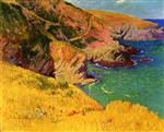 Henry Moret - Bilder Gemälde - Belle-île-en-Mer, Cliffs