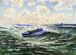 Henry Moret - Bilder Gemälde - Boatful of Fishermen