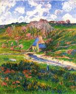 Henry Moret - Bilder Gemälde - Bretons on the Banks of a River