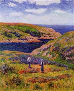 Henry Moret - Bilder Gemälde - Cliffs at Clohars, Carnoet