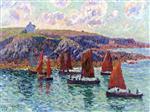 Henry Moret  - Bilder Gemälde - Fishing Boats, Finistere