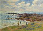 Henry Moret  - Bilder Gemälde - Gathering Seaweed at Nevez