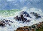 Henry Moret  - Bilder Gemälde - Heavy Weather at Saint Grenoble, point de Penmarc'h