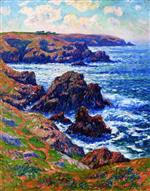 Henry Moret  - Bilder Gemälde - La Terre de Cleden, Point de Raz, Finistere