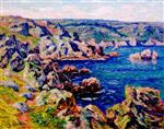 Henry Moret  - Bilder Gemälde - Le Castel-Roch, Baie de Douarnenez