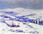 Henry Moret  - Bilder Gemälde - Les Monts d'Arrée sous la niege