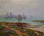Henry Moret  - Bilder Gemälde - Misty Day at Dielette - the Manche