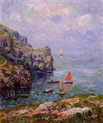 Henry Moret  - Bilder Gemälde - Misty Weather, Brizellec Finistere